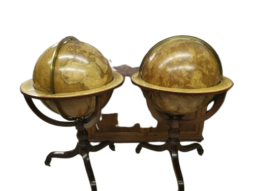vender globos antiguos de alta epoca terraqueos o celestes sobre pie de madera noble torneada